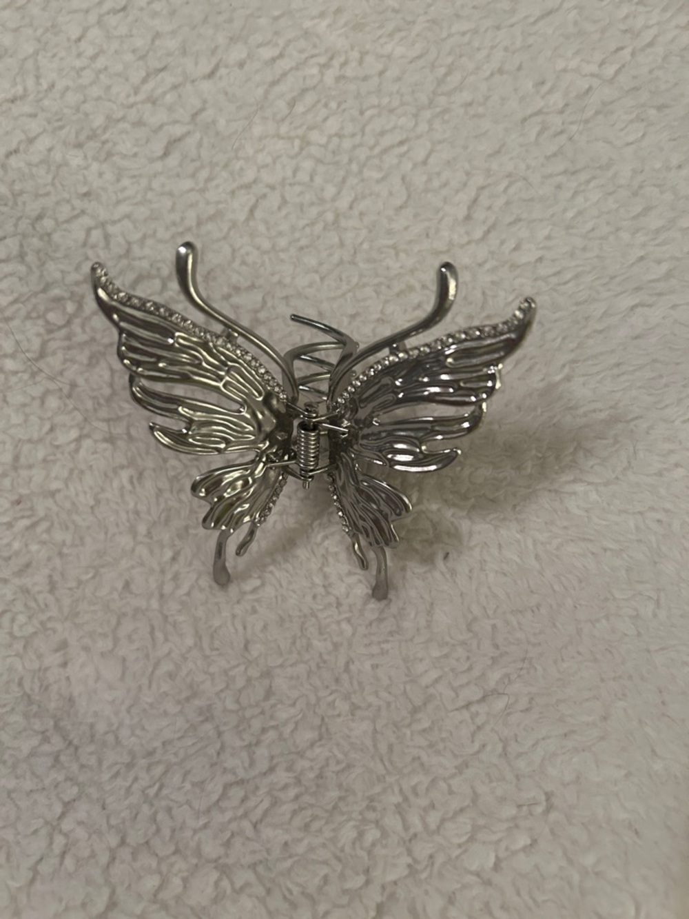 Silver Butterfly Hair Clip